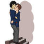 Klaine- Stair Kisses