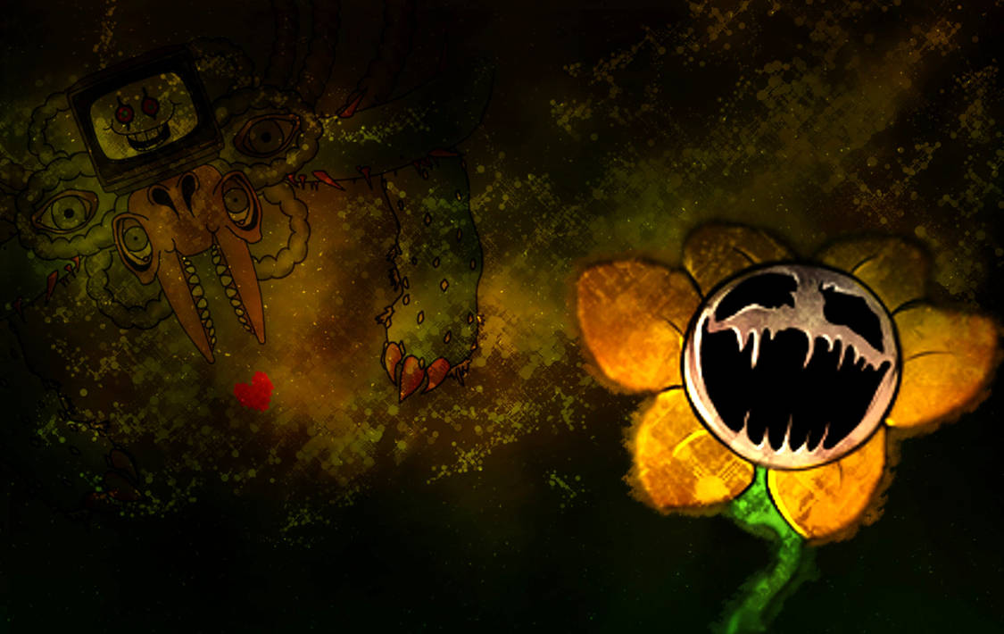 Static Flowey Flowey Wallpaper (without text) by MattSqquat on DeviantArt