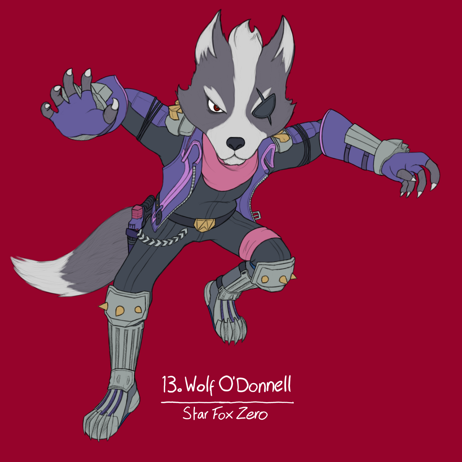 13 Wolf O'Donnell - Sketch Time '23 by DentedBrain on DeviantArt