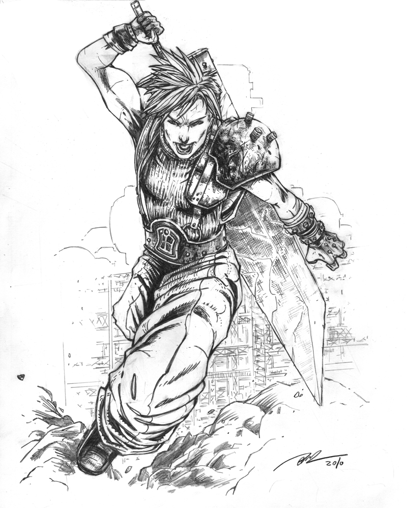 FFVII: Cloud Strife - Pencils