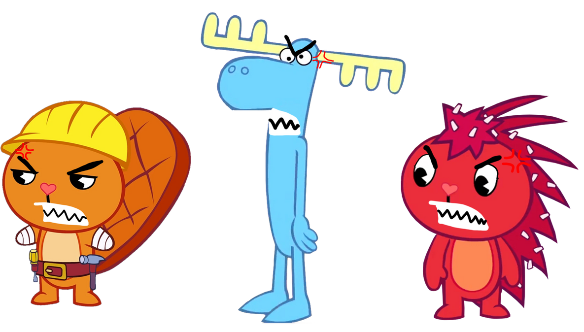 Handy And Lumpy And Flaky Are Angry! png by danwoo03010 on DeviantArt