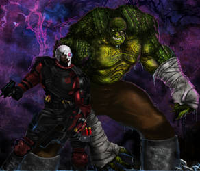 deadshot and killer croc artwork