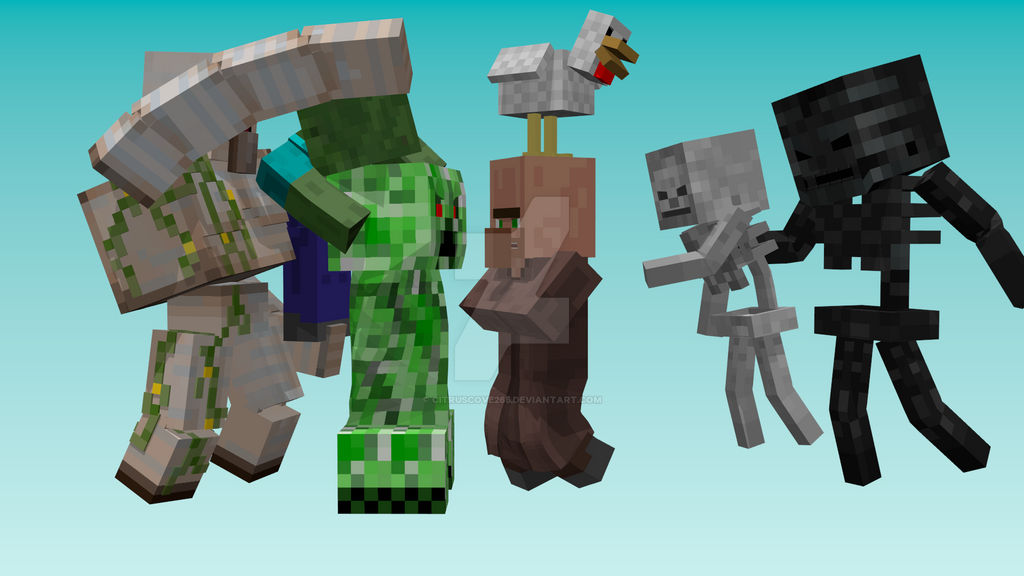 Minecraft Mob Infighting Minecraft Mob Fight by citruscove265 on DeviantArt