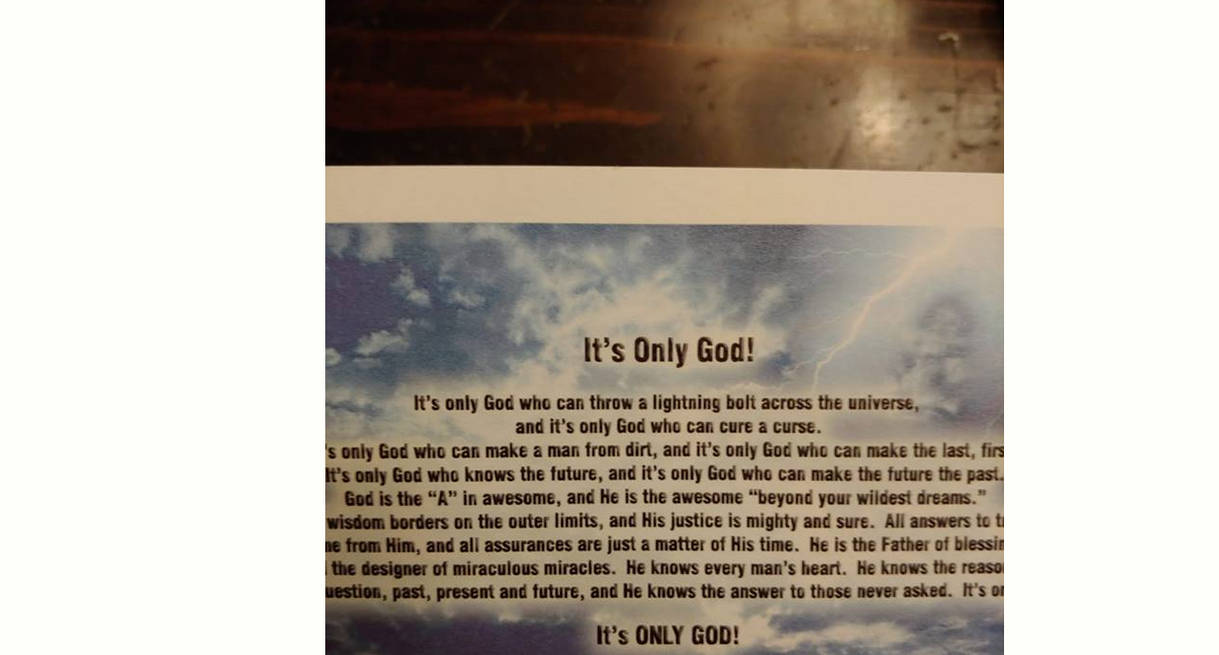 It's Only God! by selrachco on DeviantArt