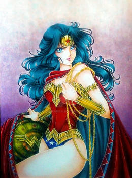 Wonder Woman fan art, shoujo style