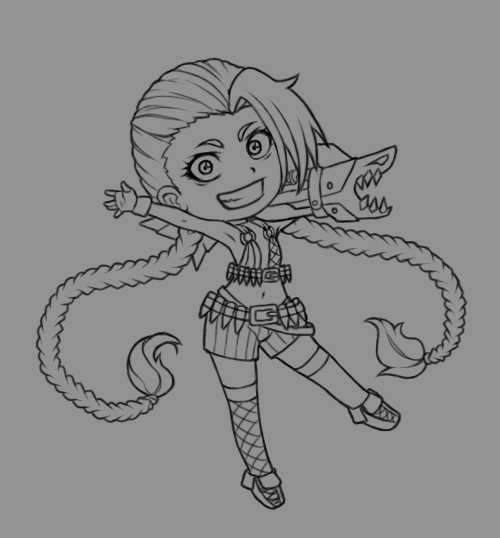 Jinx Lineart by Valariell on DeviantArt