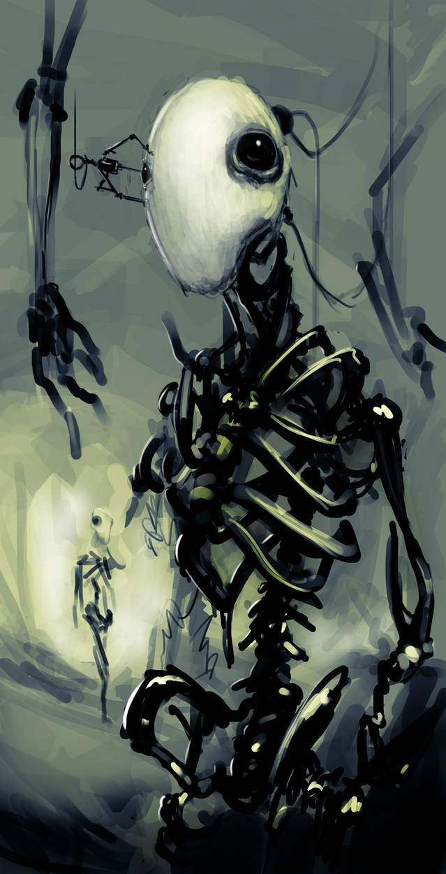 Biomech sketch by SPartanen on DeviantArt