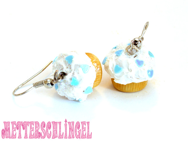 White Glitter Earrings