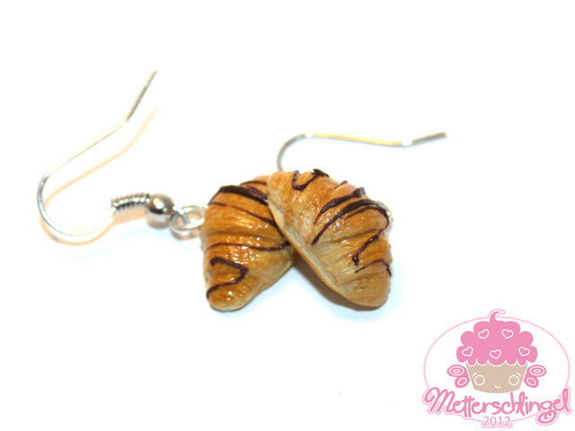 Chocolate Croissant Earrings