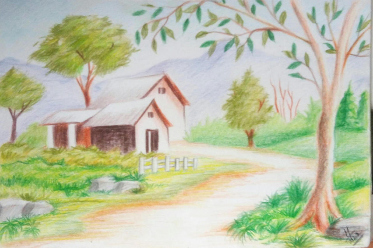 Color Pencil Landscape By SAMIART207 On DeviantArt color-pencil-landscape-by-samiart207-on-deviantart