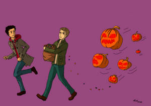 dean and cas - trick or treat