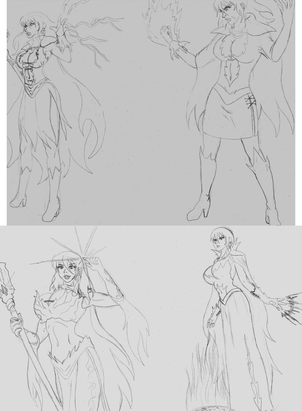 Crimson Mage Sketches