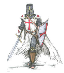 Templar Knight in Battle Dress