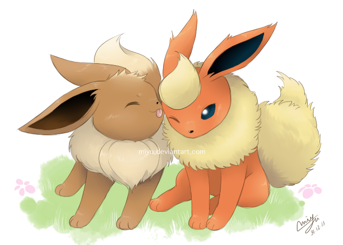 Eevee and Flareon