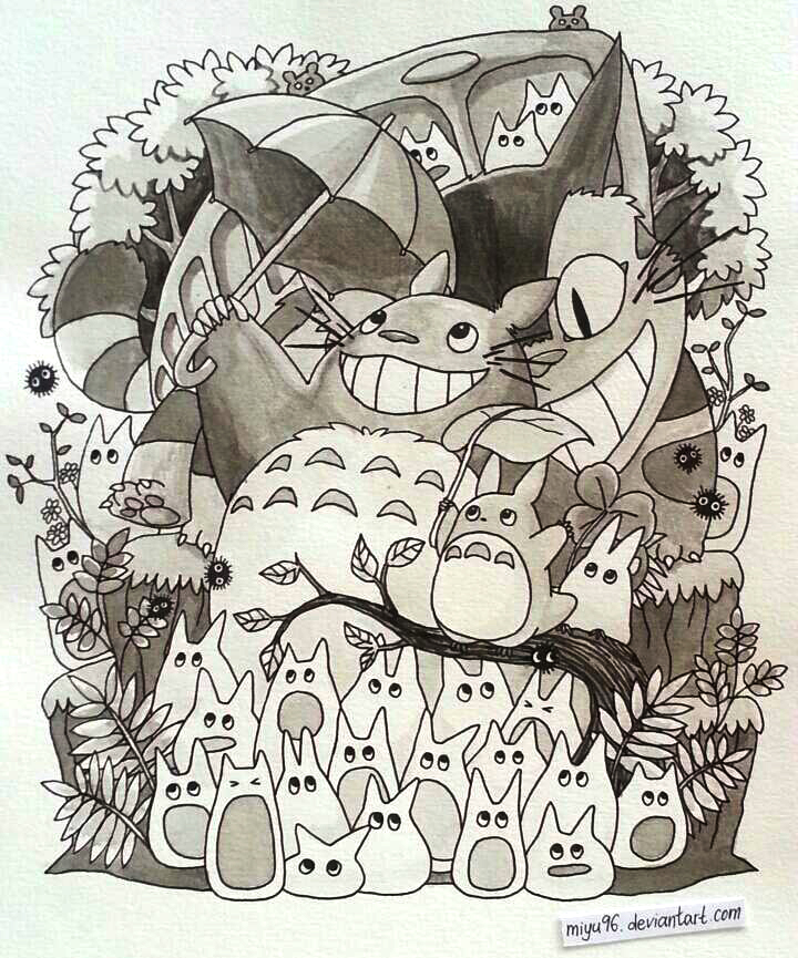 Totoro Doodle By Miyu96 On Deviantart