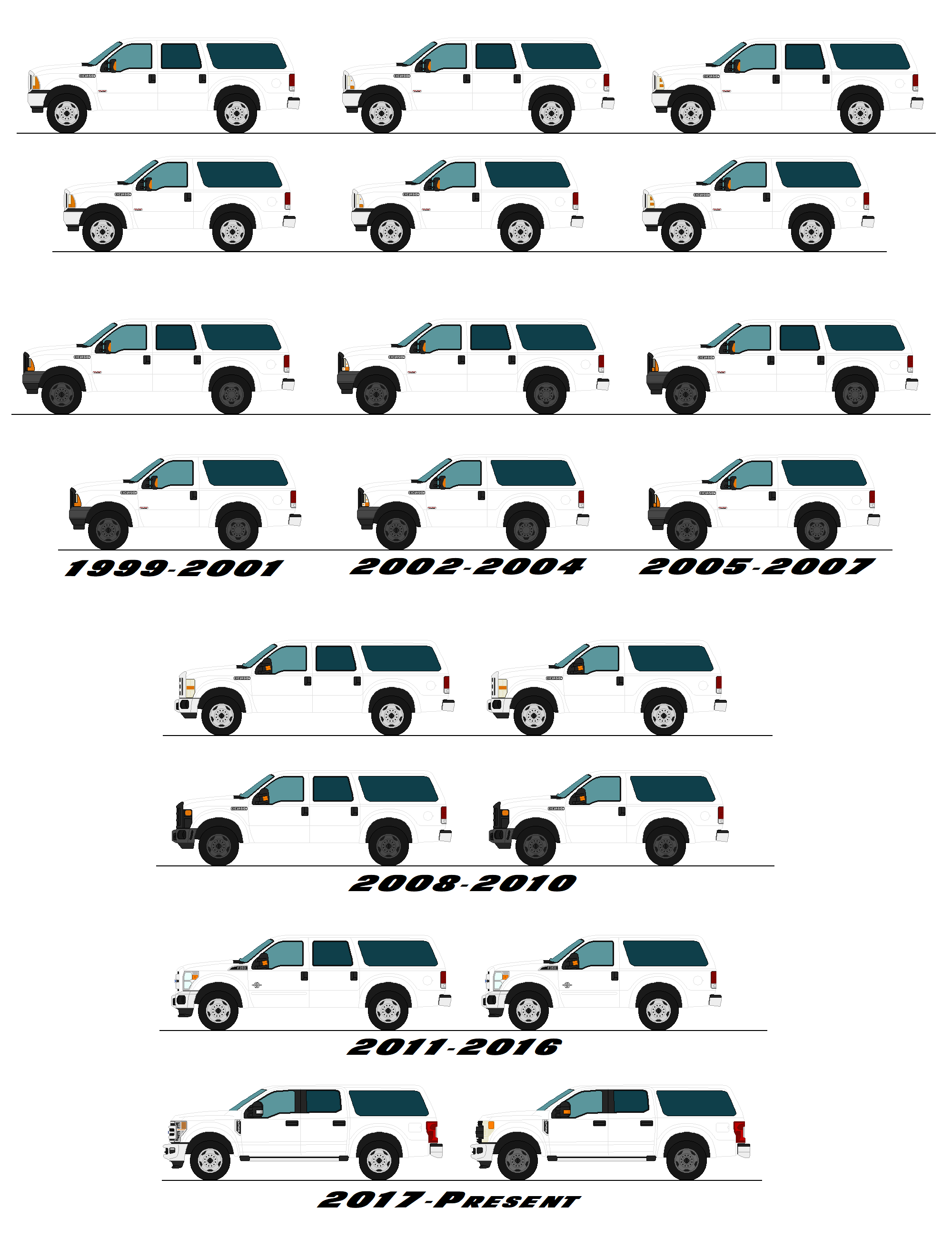 Line Drawing Ford Excursion What If...? Ford Excursion by rolfjeannoel on DeviantArt