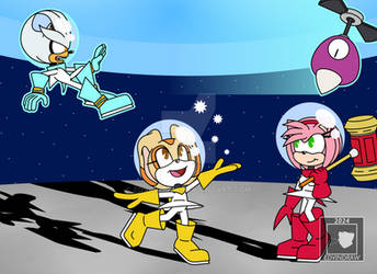 Amy, Cream and Silver as Solar Guardians