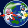Michiru and Nazuna in space