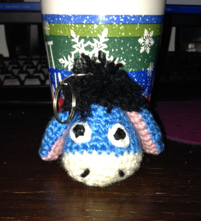 Eeyore Crochet Keychain