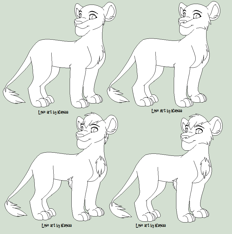 Adolescent Lion Line Art by Kainaa on DeviantArt Adolescent Lion Line Art by Kainaa on DeviantArt