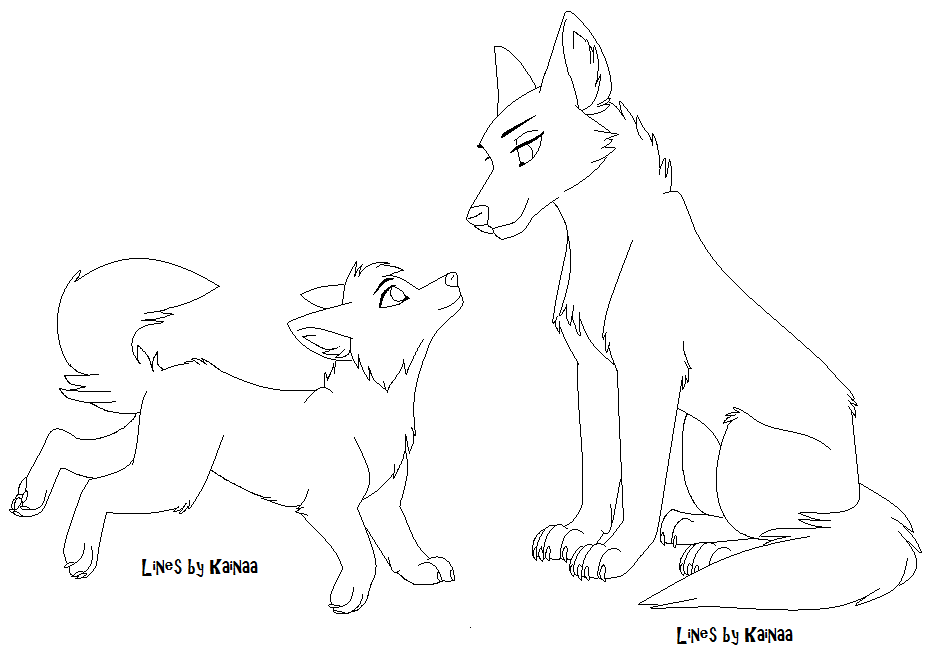 wallpapers Simple Cute Wolf Base wolf and pup base by kainaa on deviantart