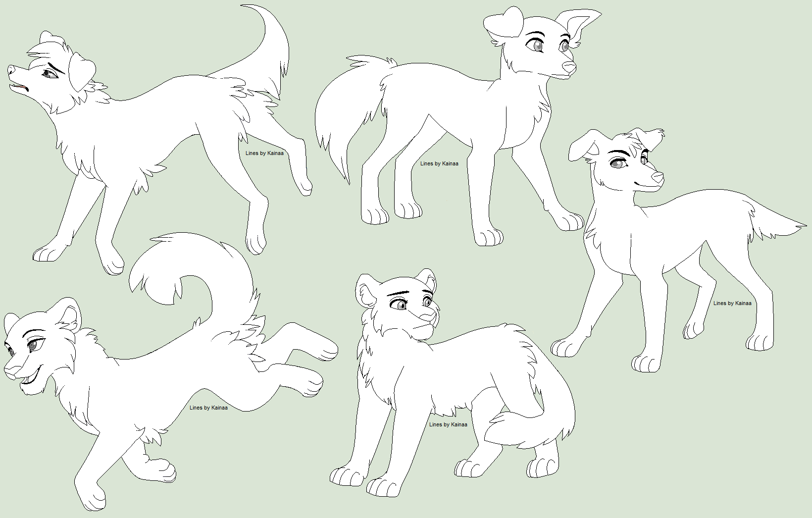 Canine And Feline FREE LineArt