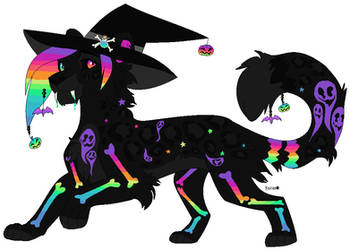 Spooky Rainbow Halloween Witch design