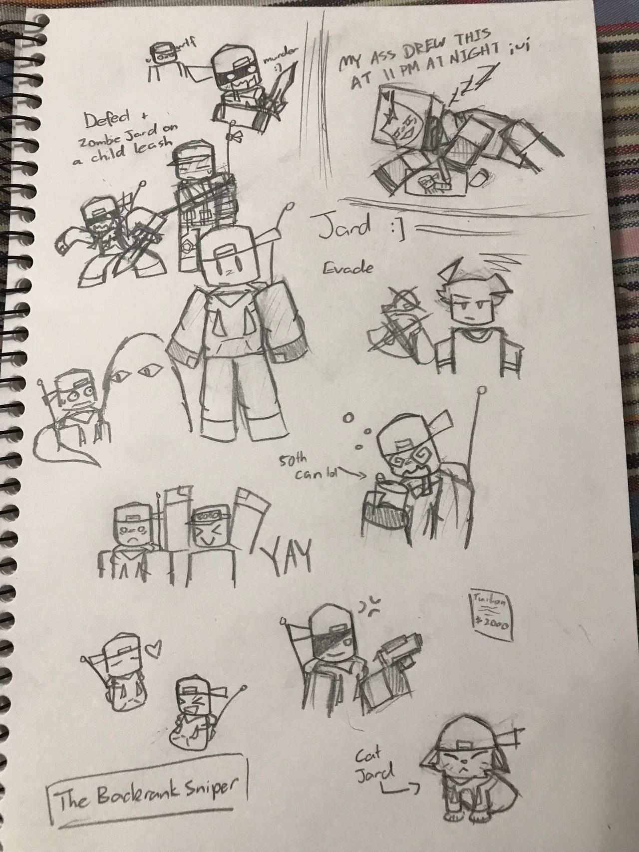 I drew a player who saved me on evade, art by me :3 : r/roblox