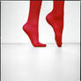 sur la pointe des pieds
