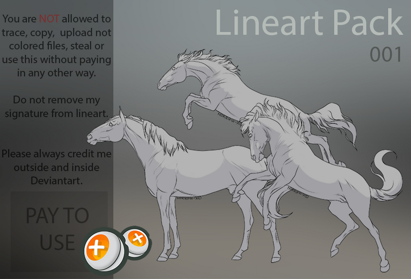Horse lineart pack 001 by HorRaw-X Horse lineart pack 001 by HorRaw-X