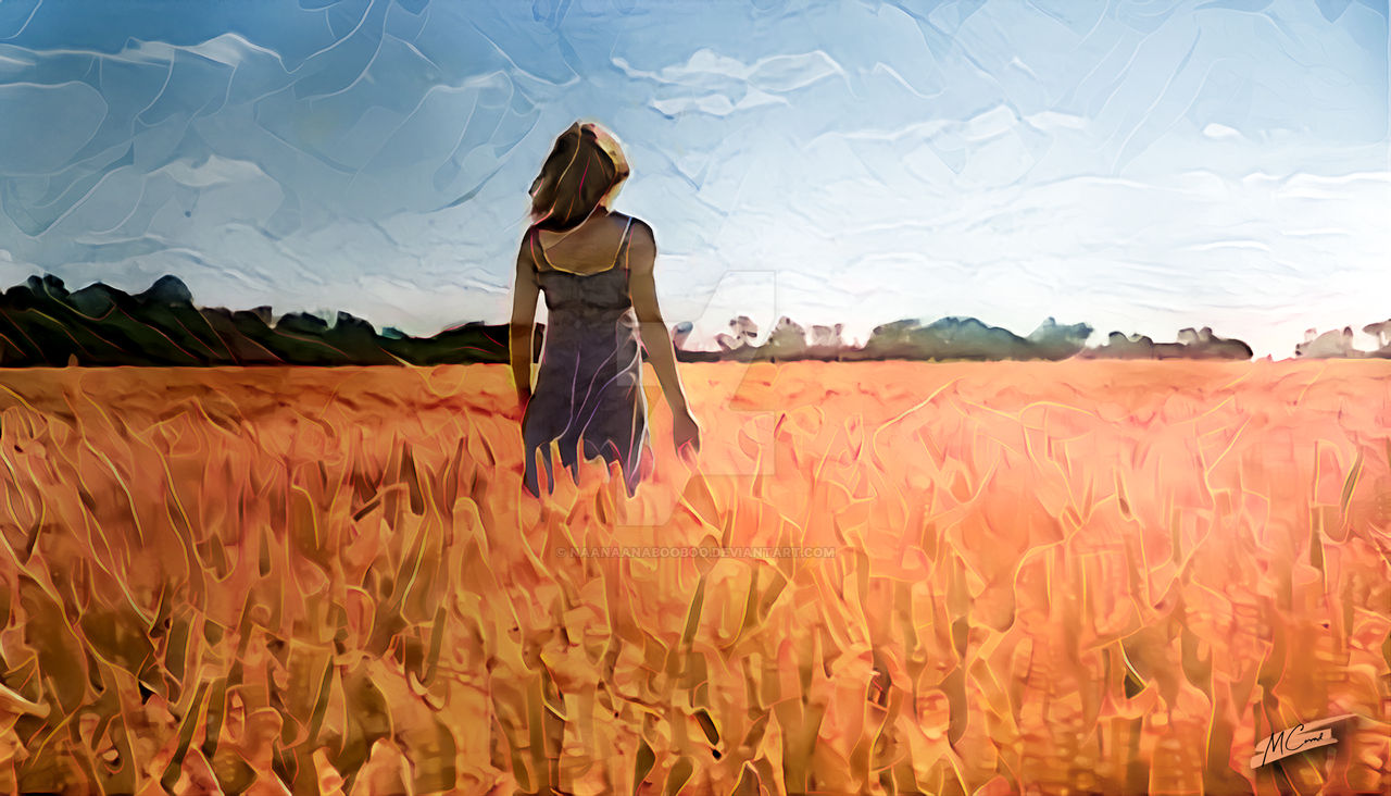 Woman Rabbit Meadow Woman In Meadow 02 by naanaanabooboo on DeviantArt