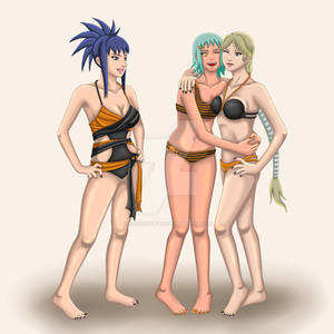 Commission: Guren, Fuu and Yugito in swimsuits