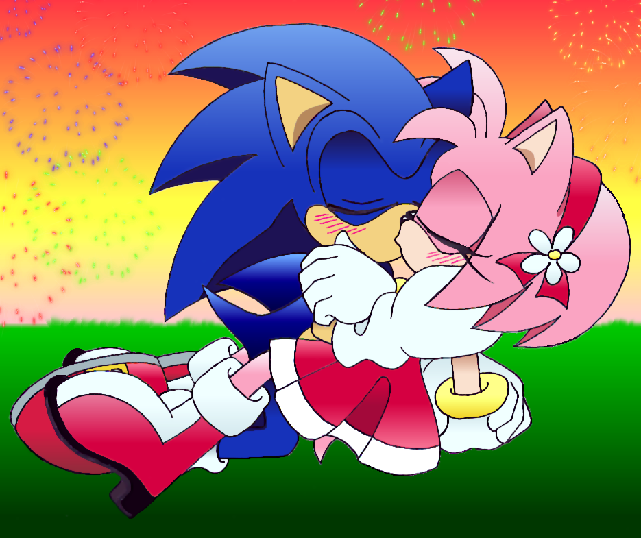 Sonamy kiss (reupload) by Ipun on DeviantArt