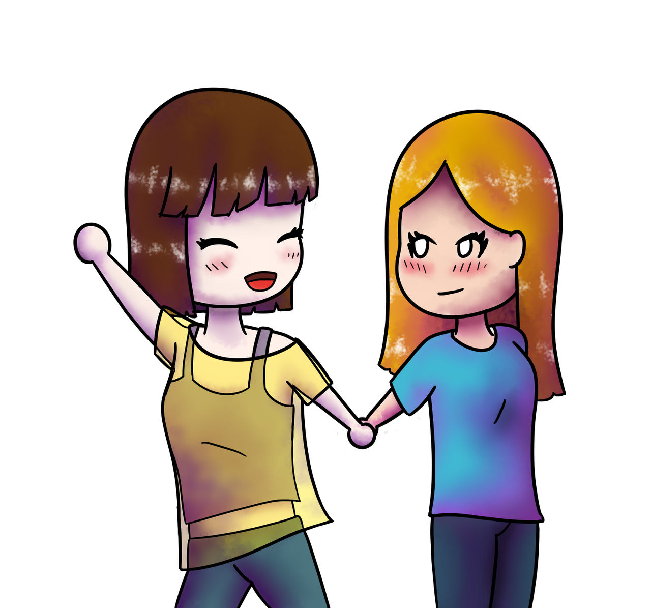 Two Chibi Talking Two chibi girls by chachacharl on DeviantArt