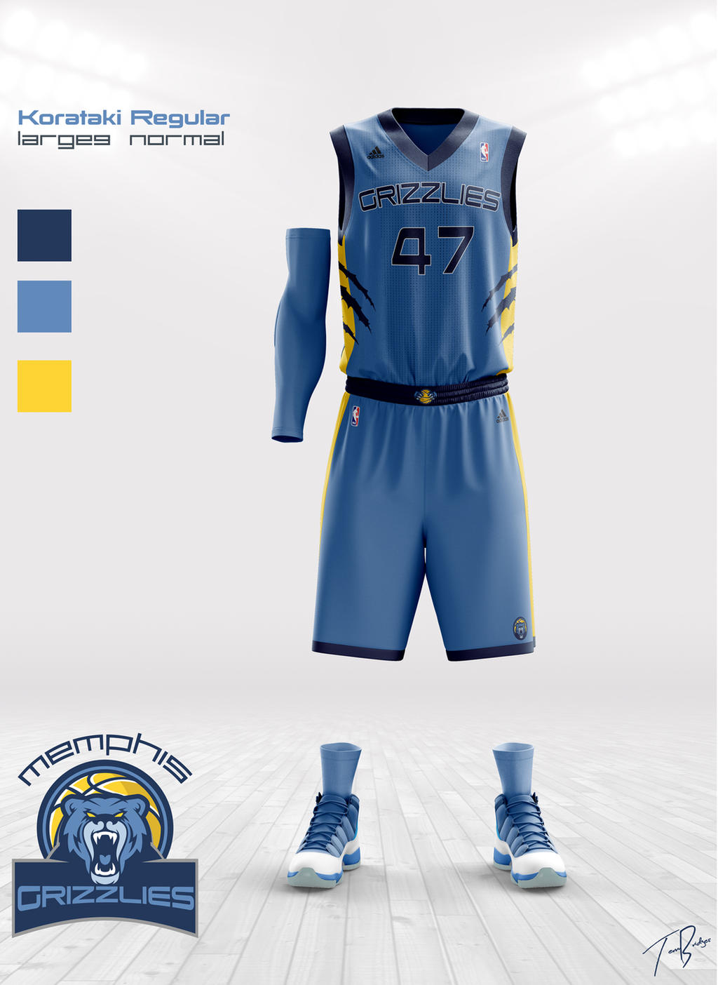 Memphis Grizzlies NBA Basketball Allover Design by Camelot 