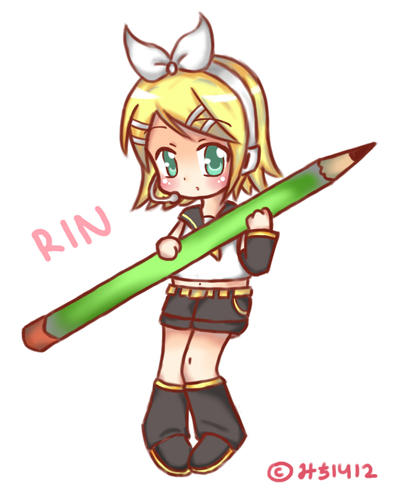 Chibi Rin Fanarrt Rin Kagamine Chibi by michi1412 on DeviantArt