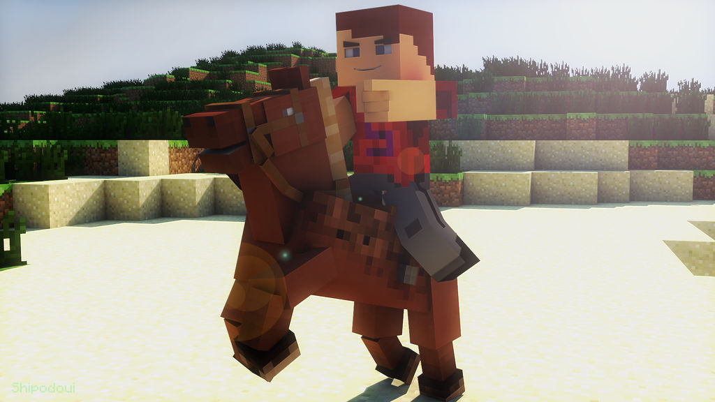 Minecraft Artwork - Riding a Horse by Shipodoui on DeviantArt