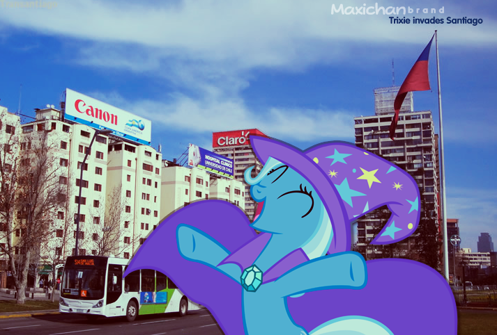 Trixie invading Santiago