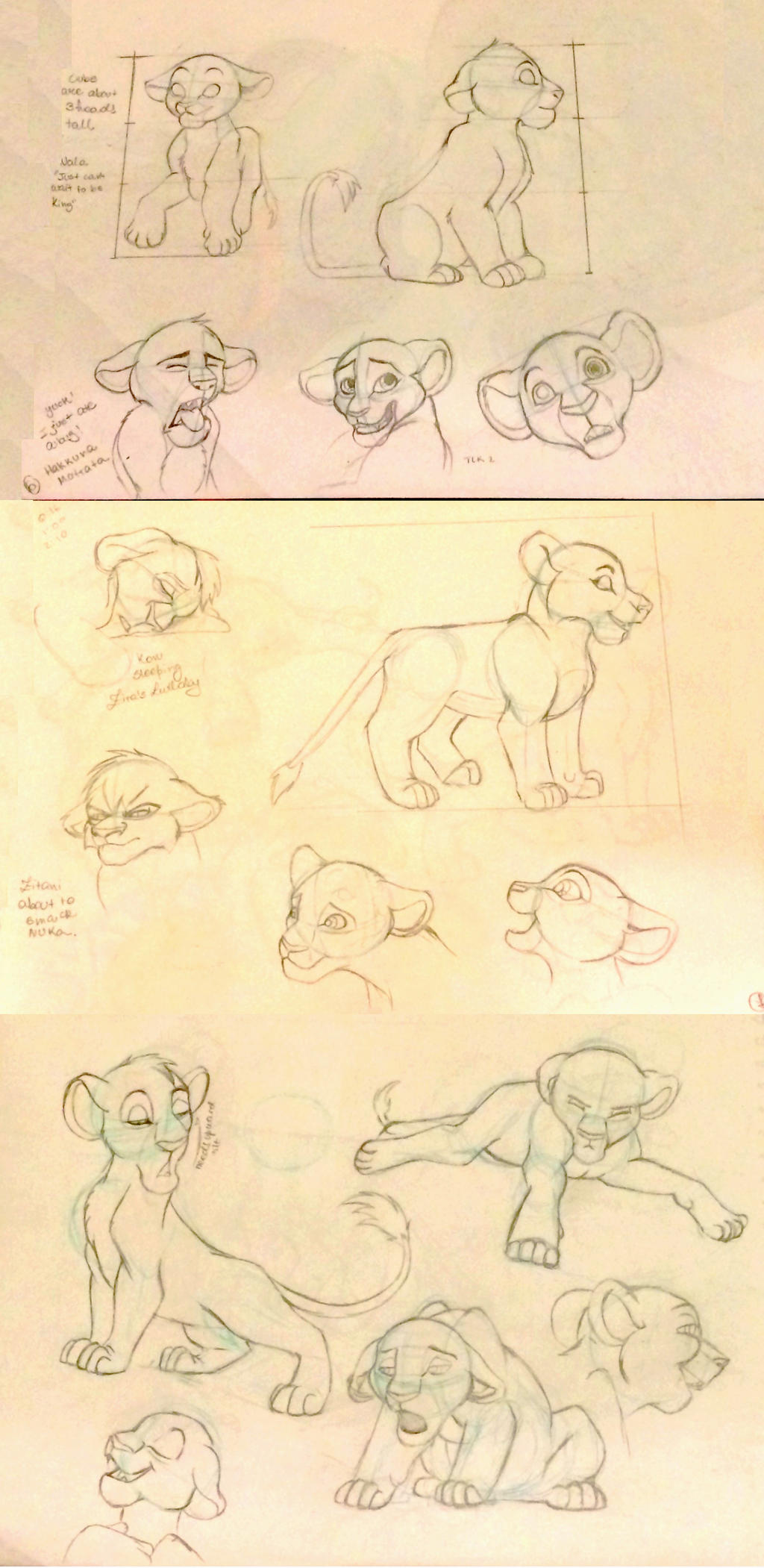 The Lion King Practice Sketches