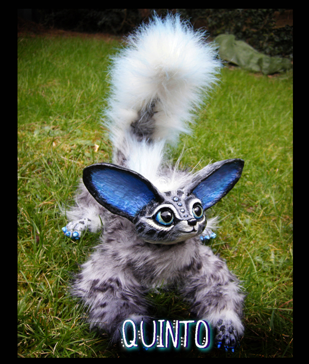 --SOLD--'Quinto' The snow-leopard fennec fox doll