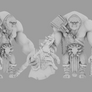 3D Character Model - Troll - CGI - WIP - Topology