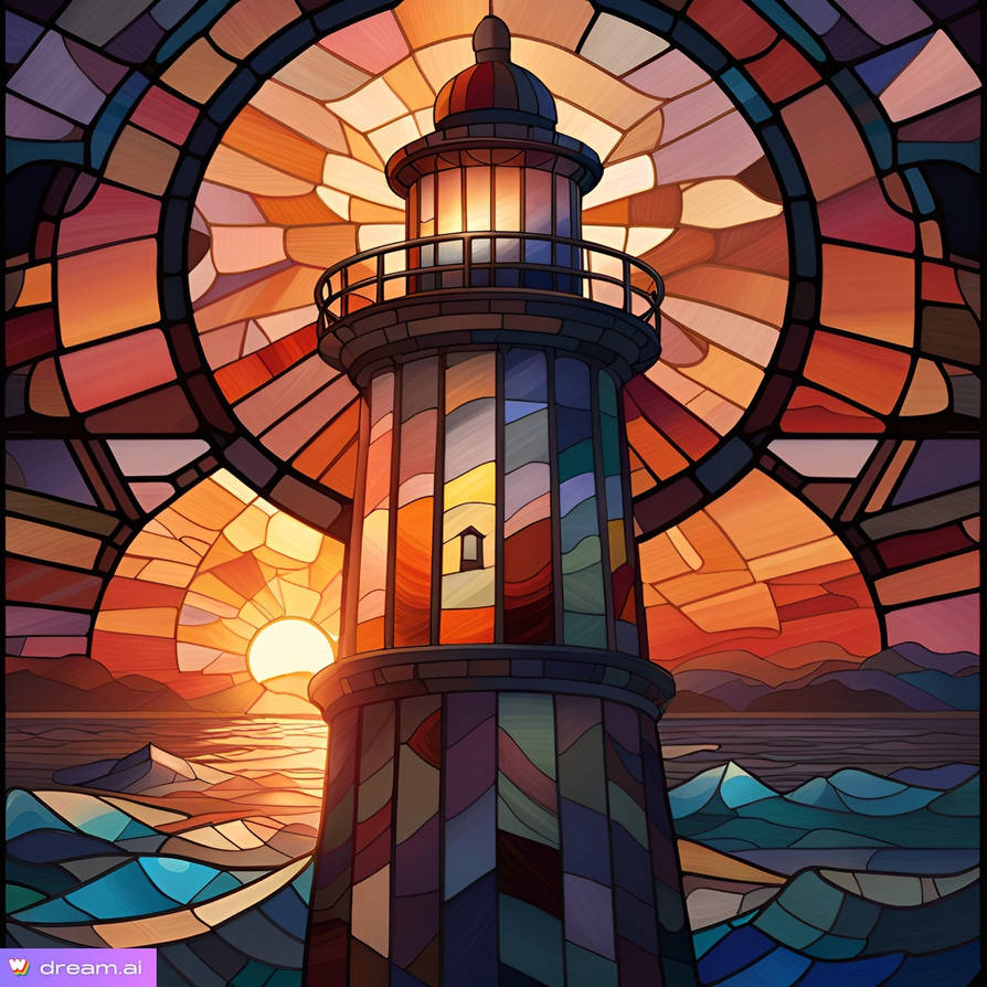 Sos Lighthouse Lighthouse Stained Glass Mosaic by Sostitanic1912 on DeviantArt