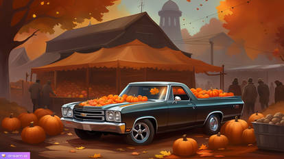 1970 El Camino at Autumn Farmers Market 