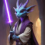 Jedi Dragon with Purple Lightsaber