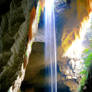 Beautiful Waterfall in a Cave