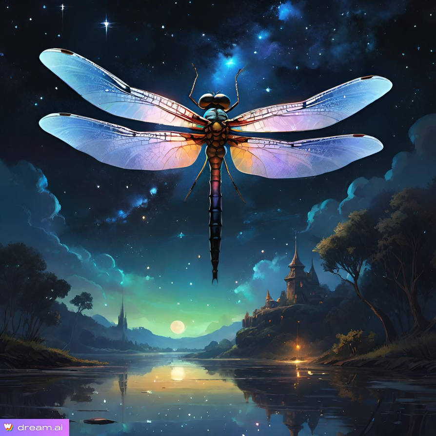 Dragonfly Deviantart Giant Dragonfly underneath the Starry Night Sky by Sostitanic1912 on ...