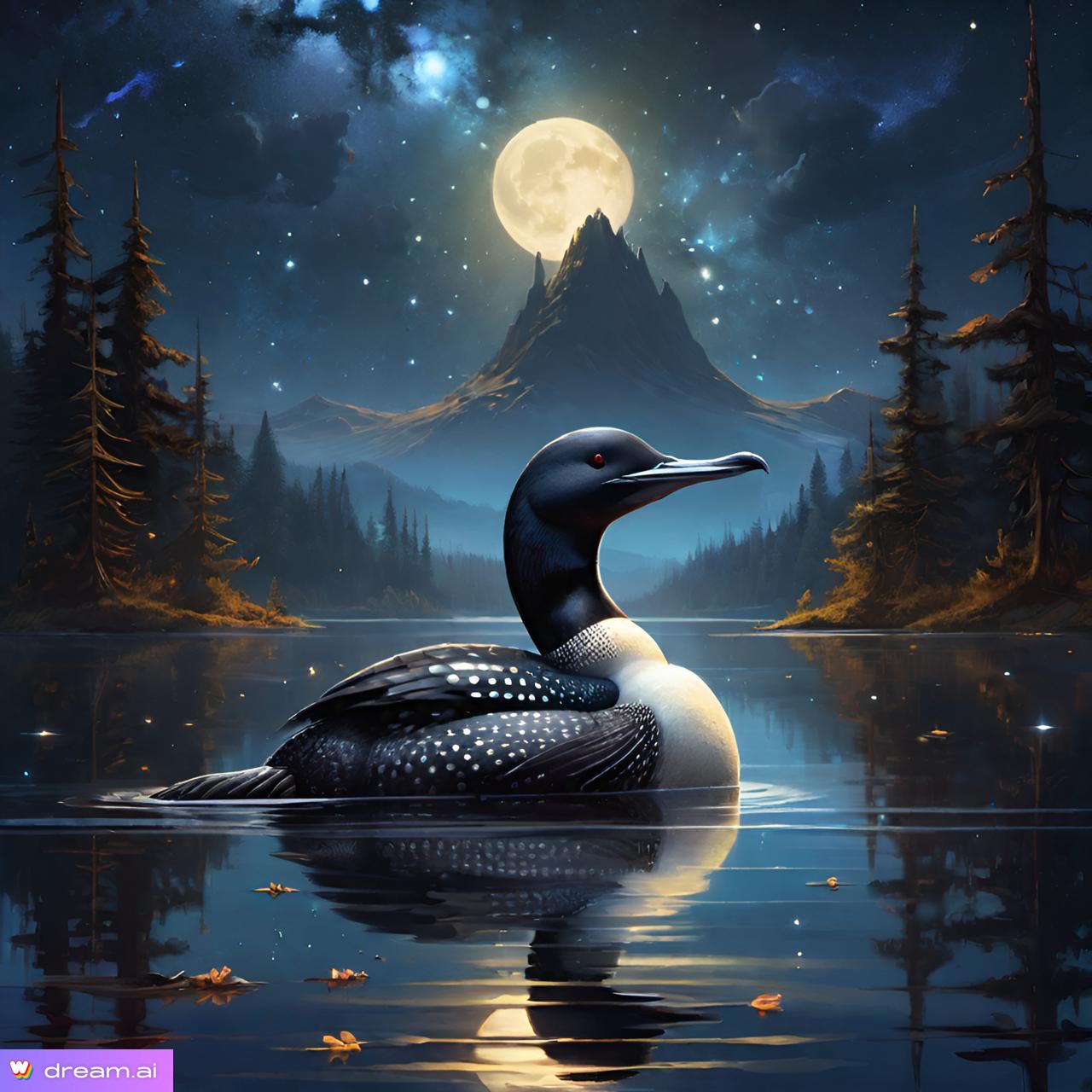 Giant Common Loon underneath the Starry Night Sky by Sostitanic1912 on ...