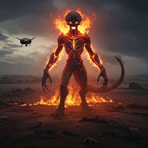 Fire Alien by Sostitanic1912 on DeviantArt
