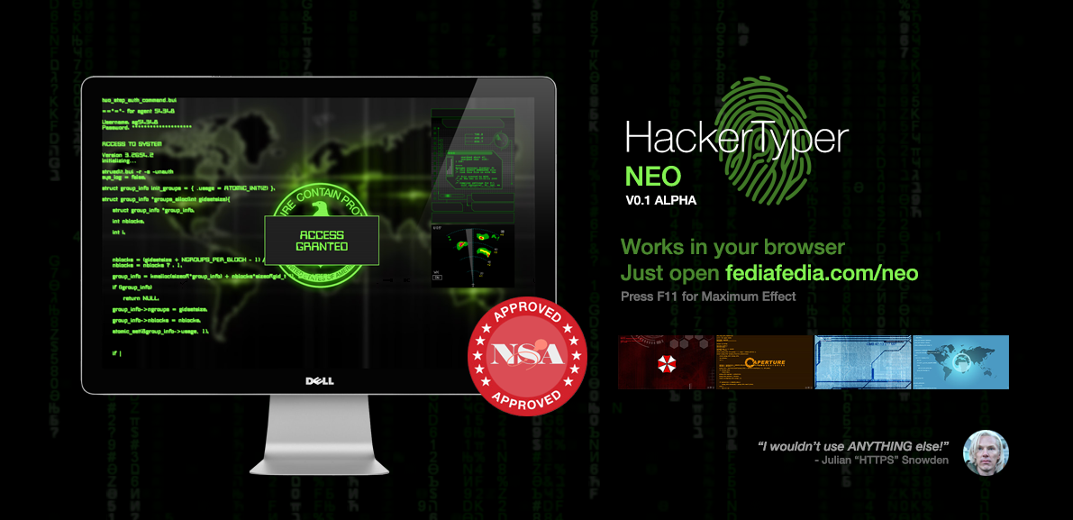[web-app] HackerTyper NEO New Domain