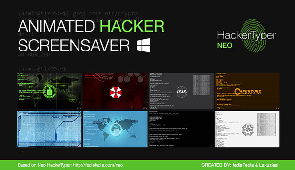 Neo HackerTyper Screensaver for Windows